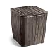 Keter Resin Luzon Outdoor Table with Extra Hidden Storage for Cushions and Patio Decor, Wood Look Brown primary