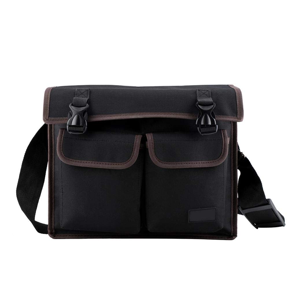 Tools Shoulder Bag Wear-resistant Vertical Pockets Thickened Oxford Cloth Storage Tools Bag with Adjustable Shoulder Strap and Handle Strap for Electrician Engineers Plumber Mechan