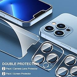 OUBA 2 Pack Screen Protector for iPhone 13 Pro