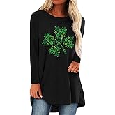 YOPLANET Womens Long Tunics or Tops to Wear with Leggings Short/Long Sleeve Blouses Shirts