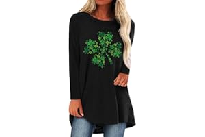 KKG Tops Tunics for Women to Wear with Leggings, Casual Loose Fit V Neck Short/Long Sleeves T Shirt