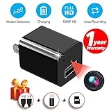Spy Camera Charger, Hidden Camera,with 32GB SD Card and Reader,Smart Motion Detection,Video HD 1080P,Plug and Play, USB Charger Camera,Hidden Nanny Camera,Security Cameras for Homes,No Wi-Fi Needed