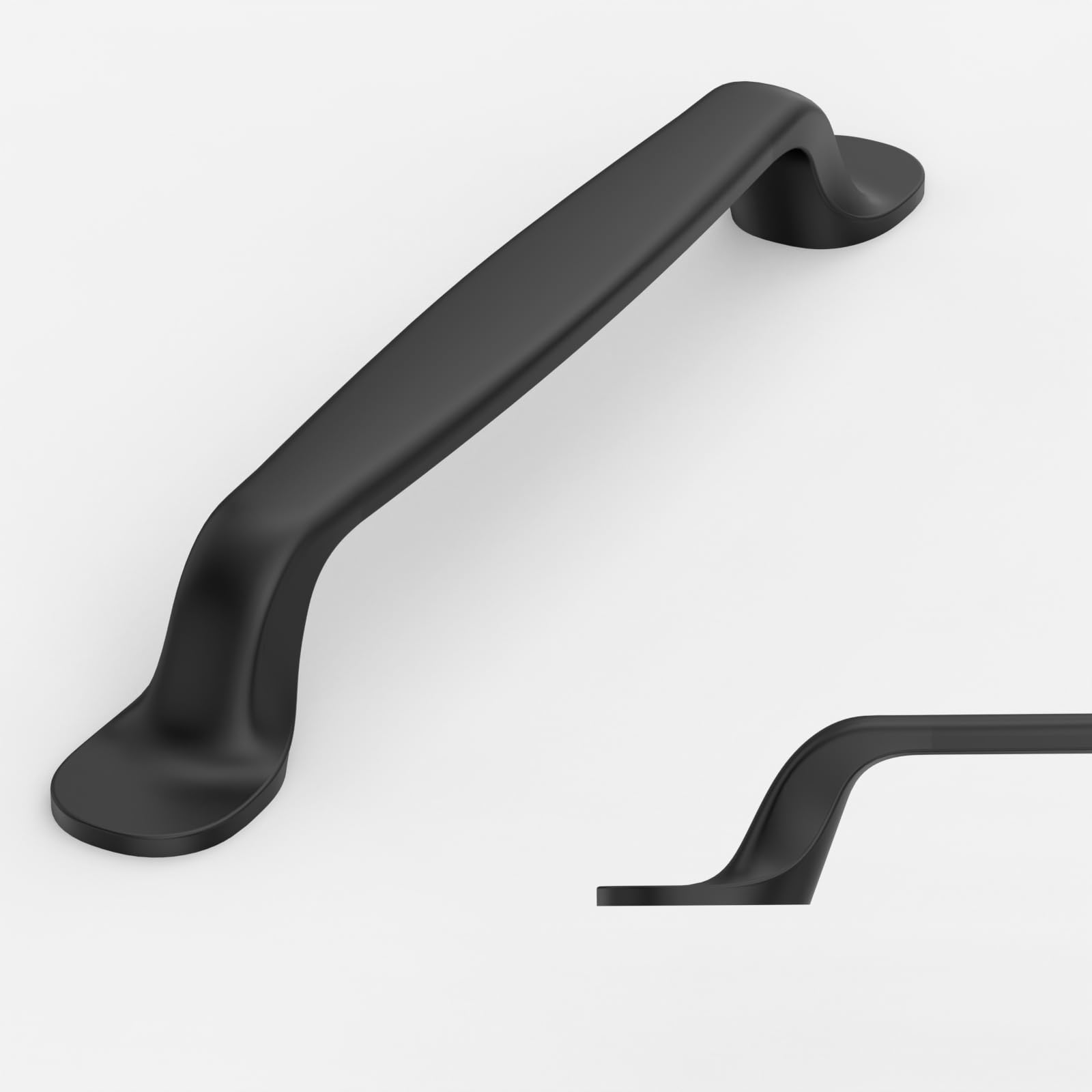 Amerdeco 10 Pack Matte Black Retro Cabinet Pulls 5 Inch(128mm) Hole Centers Kitchen Cabinet Handles Solid Zinc Alloy Cabinet Hardware Drawer Pulls AM009