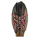 LOVEF Elastic Double Combs with Plastic Rose Flowers Hair Clips, Hair Holder/Easy Comb-8 Pcs