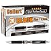 Caliart Retractable Gel Ink Rollerball Pens Black Gel Pens Medium Ballpoint Pens for Smooth Writing with Comfort Grip, 20 Count(0.7 mm)