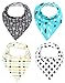 MKONY Baby Bandana Drool Bibs with 2 Snaps,Arrows & Triangles Set,4-Pack Soft Absorbent Cotton, Cute Baby Gift for Boys & Girls