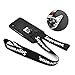 Lanyard 2 Pack with Cell Phone Finger Holder, Neck Lanyard for Keys Phones ID Badge Holder Bags Accessories Black and Red