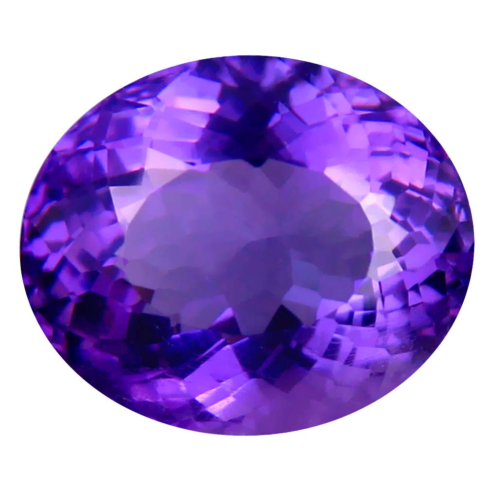 5.79 ct Oval (12 x 10 mm) Unheated/Untreated Mined from Uruguay Purple Amethyst Genuine Loose Gemstone