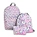 Backpack for Girls,Deanfun 3pc/set Water Resistant College Teenage Print School Backpacks Unicorn Backpack (pink unicorn)