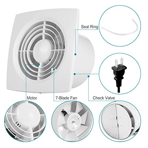 HG Power Bathroom Exhaust Fan, 6 Inch Extractor Fan Garage Ventilation