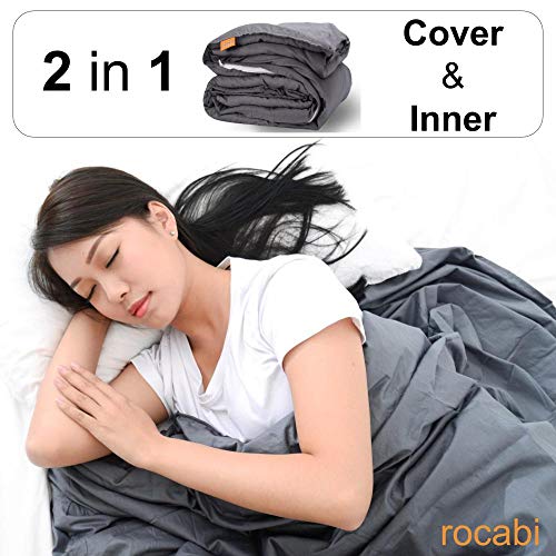 rocabi Weighted Blanket for Adults Queen Size Luxury Set (10 lbs, 60