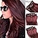 18inch 7pcs Straight Remy Clip in Real Human Hair Extension#99J red wine burgundy