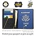 Shvigel Travel Wallet - Passport Holder - Genuine Leather - for Men & Women - Passport Cover Case (Black Vintage)