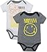 Nirvana Baby Bodysuit Smiley Face Logo 2 Pack (0-3 Months)