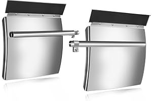 DJYIYEW Quarter Fenders for Semi Trucks & Trailers - Stainless Steel 24" x 24", Includes Tube Bracket and Mounting Hardware, Right & Left Fender Kit, Fits Kenworth, Freightliner, Peterbilt