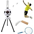 YINZINR Portable Badminton Serve Machine, Automatic Shuttlecock Launcher Badminton Robot Shooting Machine Badminton Training Machine Automatic Badminton Pitching Machine for Indoor & Outdoor Training
