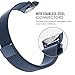 Gear S2 Watch Band, MoKo Milanese Loop Stainless Steel Mesh Bracelet Smart Watch Strap + Connector for Samsung Gear S2 SM-R720 & SM-R730 Smart Watch (NOT FIT Gear S2 SM-R735), BLUE
