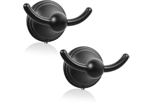 FILTA Towel Hooks for Bathrooms Wall Mounted, Black Towel Hooks, Robe & Towel Hooks, Bathroom Towel Hooks for Wall, Towel Han