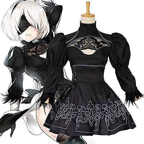 ニーア オートマタ ヨルハ二号B型 【ウィッグ付】コスプレ衣装 女性 ハロウィン仮装 舞台演出服 クリスマス/ハロウィン/イベント仮装 学園祭 演劇服装 コスプレー祭り服装コミケ 98 コスプレ (XXL)