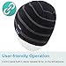 Qshell Winter Unisex Adult Wireless Bluetooth Beanie Hat Cap Ear Covers with Headphones Headsets Earphones Speakers Music Audio Hands-Free Phone Call for Sports Fitness Gym Exercise Workout - Black