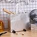 Gesodant Bling Glossy Glitter Durable Reusable Grocery Bag Handles Medium Non-woven Fashionable Gift Goodies Shopping Bag Totes Set Of 12 (Silver)