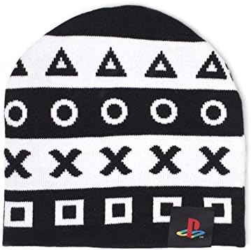 Playstation Beanie Hat Controller Symbols Gamer Official Black