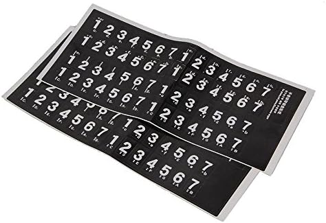 Yibuy Black Color 61 or 88 keys Digital Piano Keyboard Stickers with 56 Lables White Note Letters Set of 2