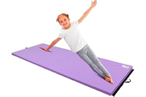 MODERN-DEPO Foldable 10'x4'x2" Gymnastics Mat with 4 Panels, Handle, Hook Loop, Waterproof Cover, 100% EPE Core, Tumbling Mat for Home Aerobics Yoga