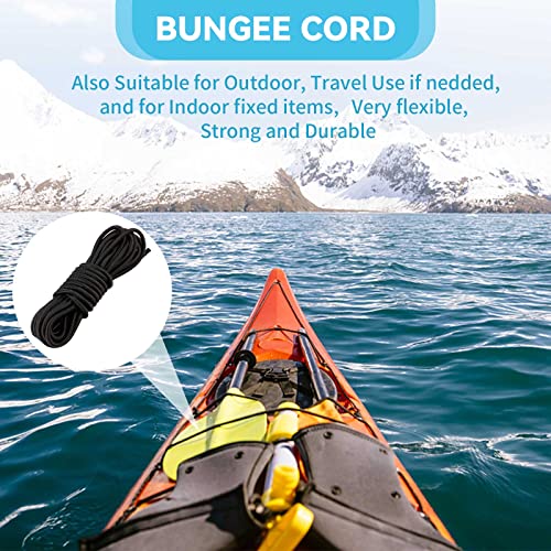 Kayak Deck Rigging Kit 8 Feet Bungee Cord with Bungee Cord Ends Hooks