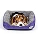 Barelove Rectangular Dog Cat Beds Mattress Washable Pads Room, Soft Winter Warm Plush Cotton Sleeping Fleece Bed Mat for Medium Doggy Puppy Anti-Slip Waterproof Bottom (Purple)