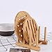 YWSHF Bamboo Wooden Dish Rack Dishes Drainboard Drying Drainer Storage Holder Stand Kitchen Cabinet Organizer for Dish,Plate,Bowl,Cup Pot,Lid,Book