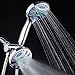 AquaStar Elite 3-in-1 High-Pressure 48-mode Spa Shower Head Combo with Anti-Clog Jets for More Power & Less Cleaning! Extra-Long 5 ft. Stainless Steel Hose. All Chrome Finish