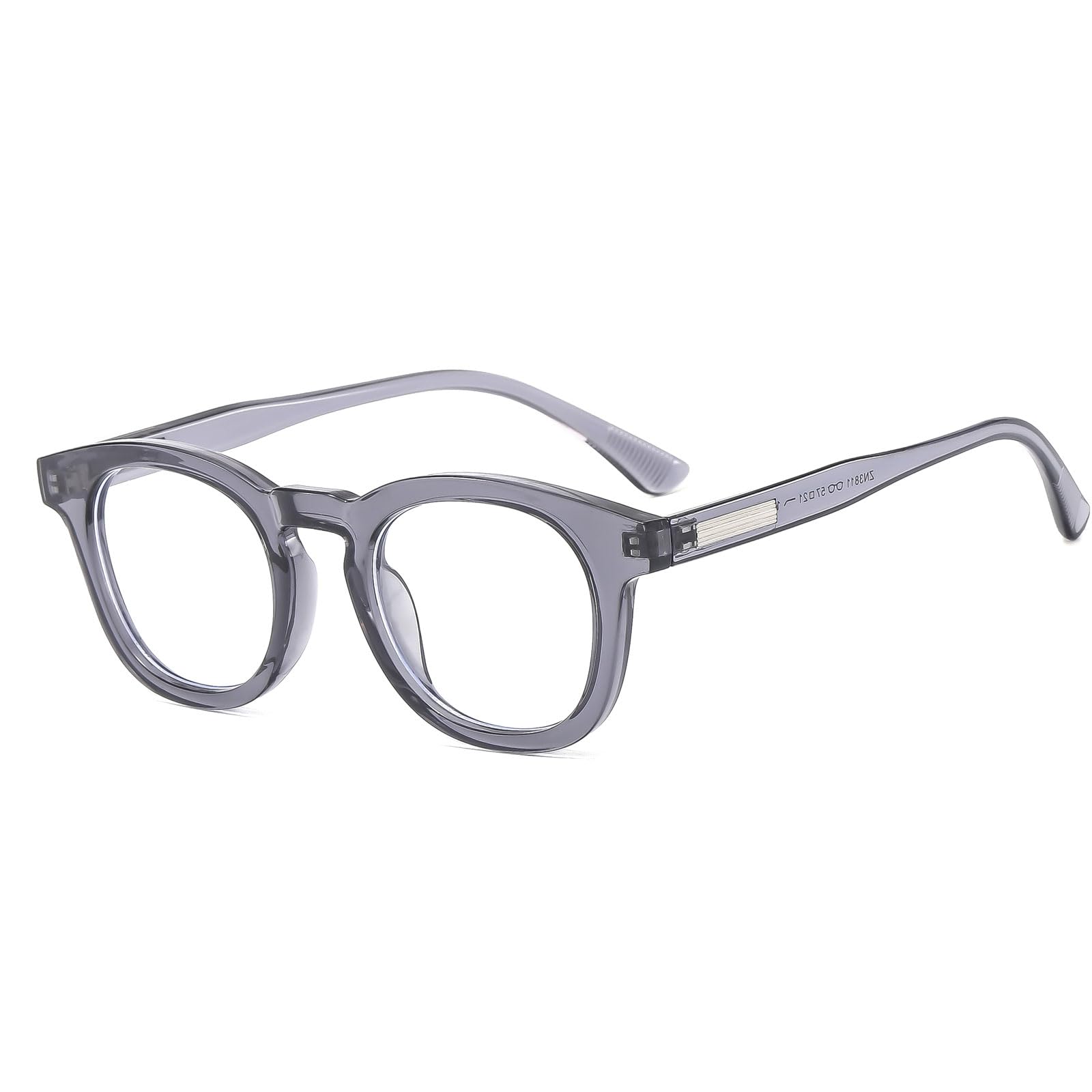LJCZKA Small Round Blue Light Glasses Men Women, Round Anti Blue Light Glasses Computer Glasses Clear Anti Fatigue for Reading Texting Gaming