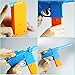 ZHENDUO Mauser Pistol Toy Gun with 10 Rubber Soft Bullets Mini Foam Dart Gun Blasters for Children Kids Cosplay Gifts (Blue)
