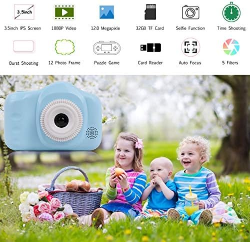 Digital camera for kids with video recording feature, camera card slot, priced at $22.99.