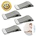 Door Stopper Heavy Duty Door Stop Wedge Premium Rubber Door Stops Pack of 4 for Home and Office Works on All Floor Surfaces Prevent Lock-Outs Grey with Free Bonus Holders
