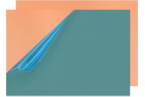Uxney Copper Sheet Metal,4" x 6"-18 Gauge(1mm) Thickness,99.9% Pure Copper Plates for DIY, Jewelry, Electrical, Repair, Industrial(2 Pac