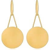 MUYAN Fashion Large Disc Geometric Dangle Earrings for Women Statement Dangle Earrings Geometric Drop Earrings