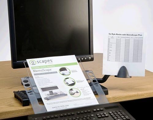Document Holder - MemoScape Plus (Graphite/Clear) (5H x 14W x 6D) by Vu Ryte