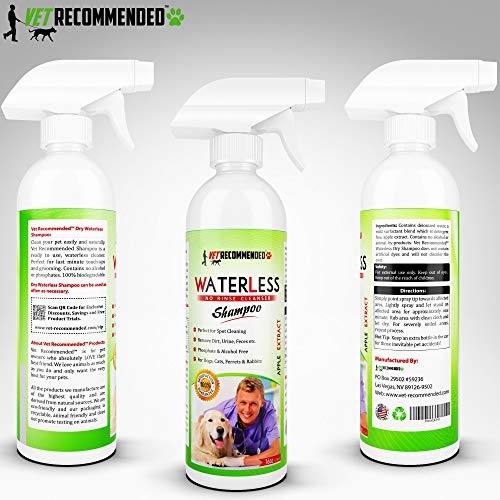 Vet Waterless Dog Shampoo No Rinse Dry Shampoo for Dogs