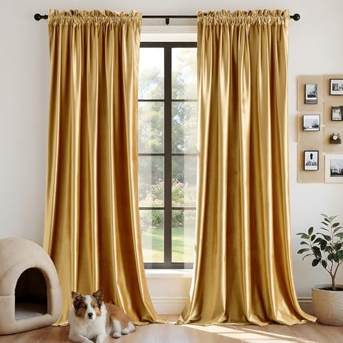 PRIMROSE Velvet Curtains Gold Luxury Elegant Curtain
