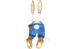 WMTBSRSW Easter Bunny Wreath Decorations, Easter Bunny Butt Wreath Kit, Easter Wreath Attachment, Easter Door Spring Door Hanging Welcome Sign Wreath Spring Outdoor Home Wall Hanging Decor (#02)