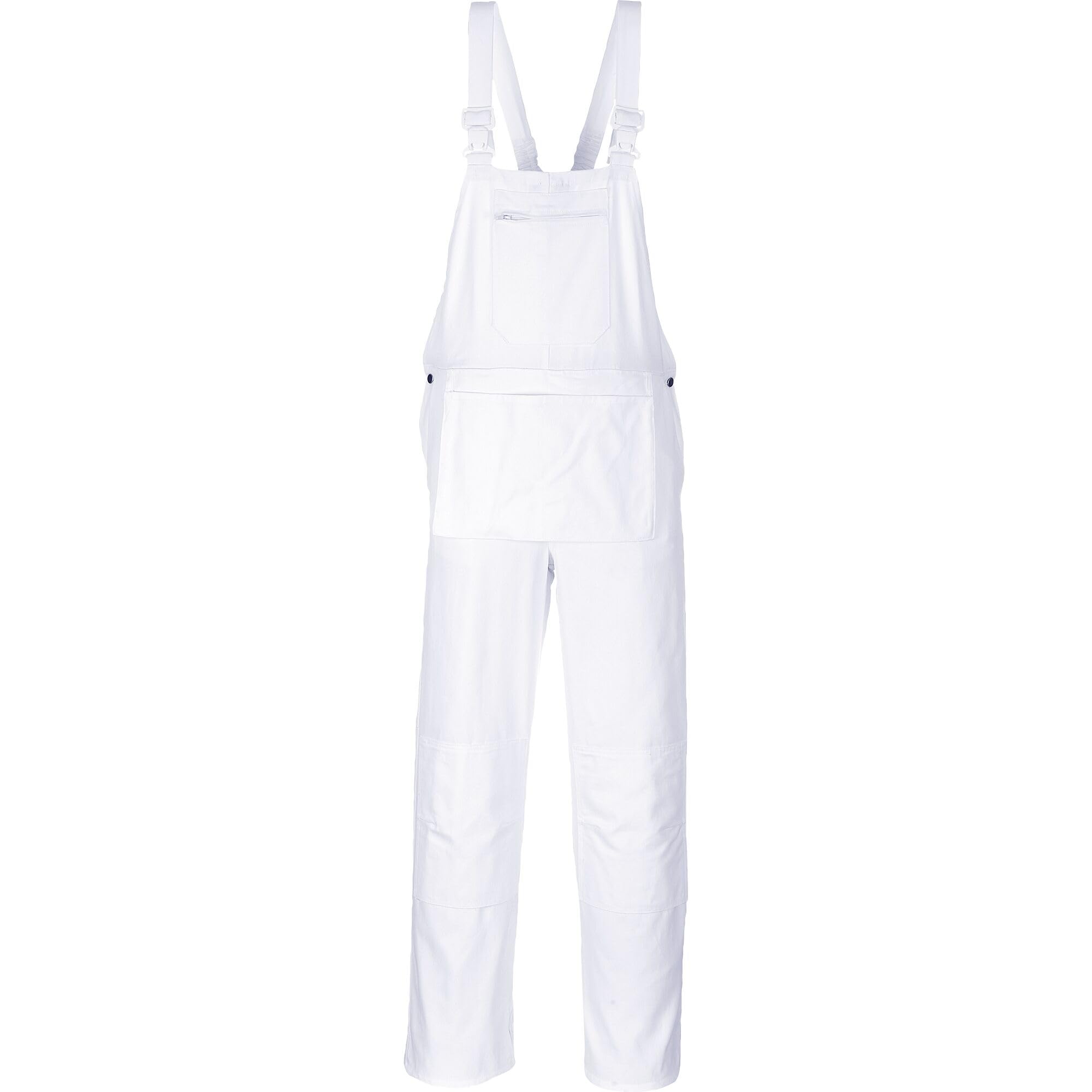Portwest S810 Men's Painters Overalls - Cotton Bib and Brace Painting Dungarees Workwear, White, M