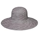 Wallaroo Women's Petite Scrunchie Sun Hat - UPF 50+ - Crushable, Grey/White Dots - Made for Small Heads! (55 cm)