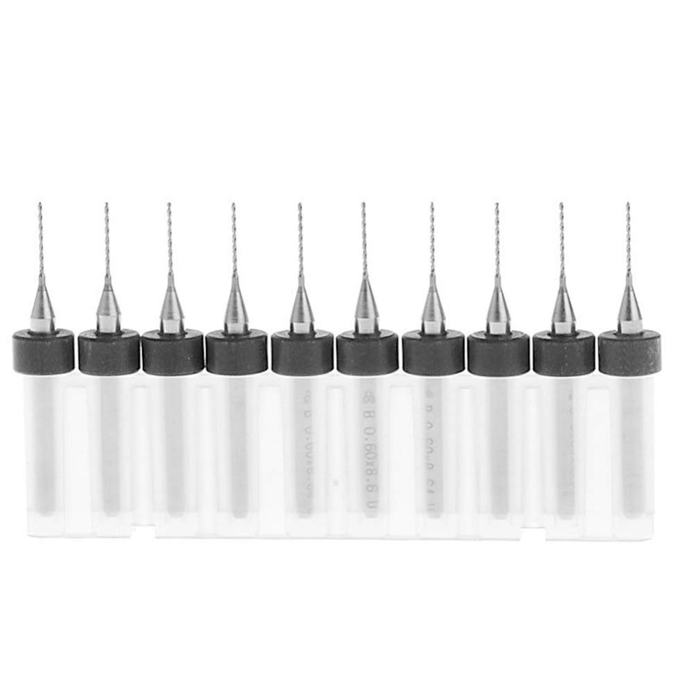 10 Pcs 0.9mm Micro Drill Bits Tungsten Steel Carbide Milling Drill Bits 3.175mm Shank