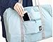 GZMM Foldable Travel Duffel Bag Luggage Sports Gym Water Resistant Oxford ( Light blue)