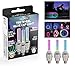 Abco Tech LED Flash Tyre Wheel Valve Cap Light for Car Bike bicycle Motorbicycle Wheel Light Tire Light (2 Each of Blue, Green, Colorful, 6 total)