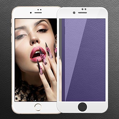 OLVOO Tempered Glass Screen Protector Carbon Fiber Frame 3D Blue Light Resistant Screen Protective Film for iPhone6 Plus/6S Plus