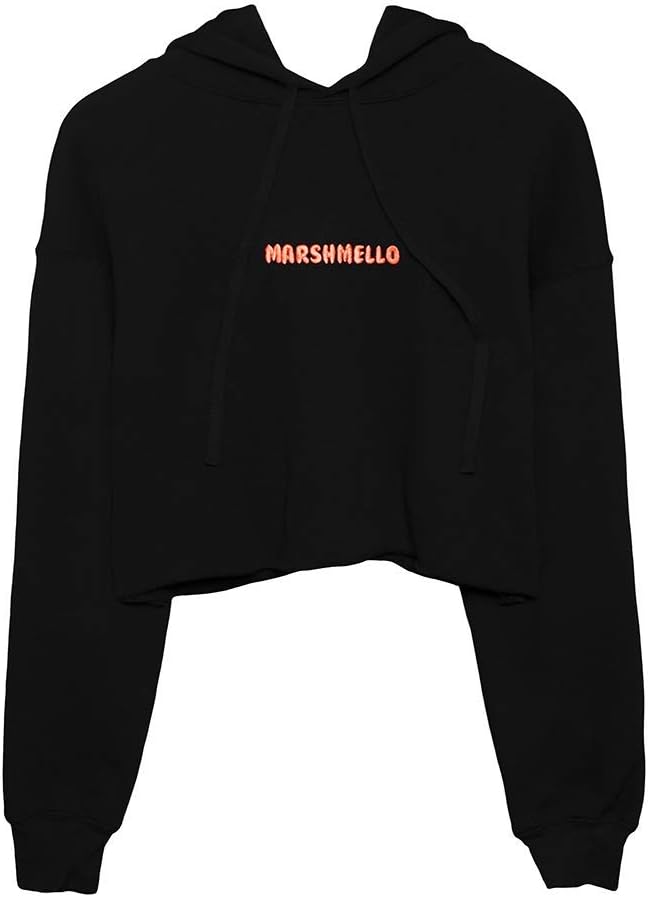 Official Merchandise - Heavy Stitch Women’s Crop Hoodie Black