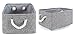 TheWarmHome Large Storage Bins Basket, 2 Pack Grey Fabric Storage Cubes for Changing Table Nursery Livingroom Kidsroom Playroom Toy, Collapsible Storage Baskets for organizing Shelves Closet